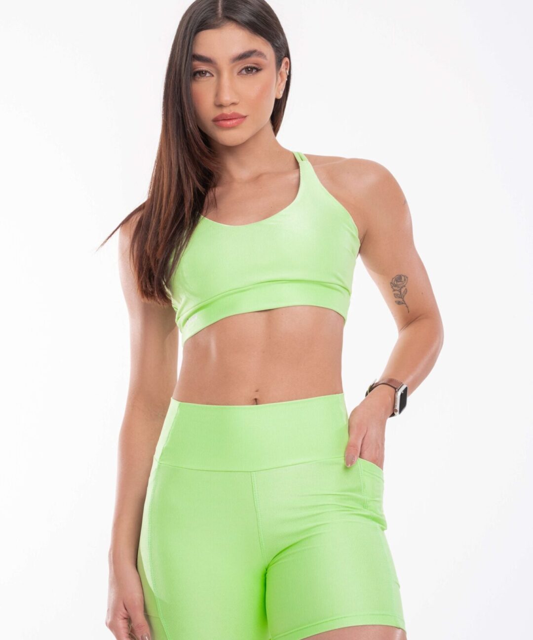 SHORT NATURALLY CANELADO MENTA