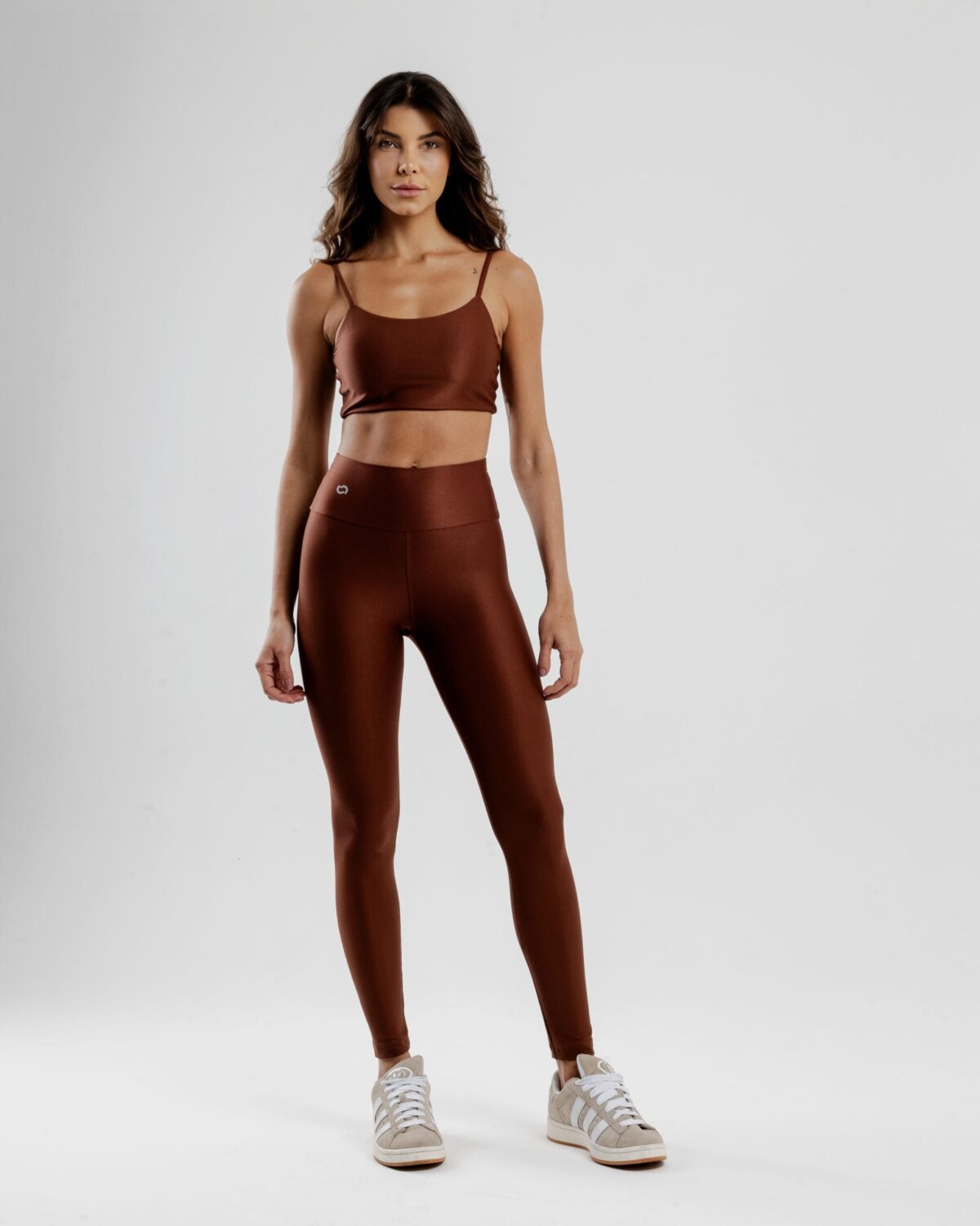 LEGGING FEMININA BASIC MARROM CAFÉ