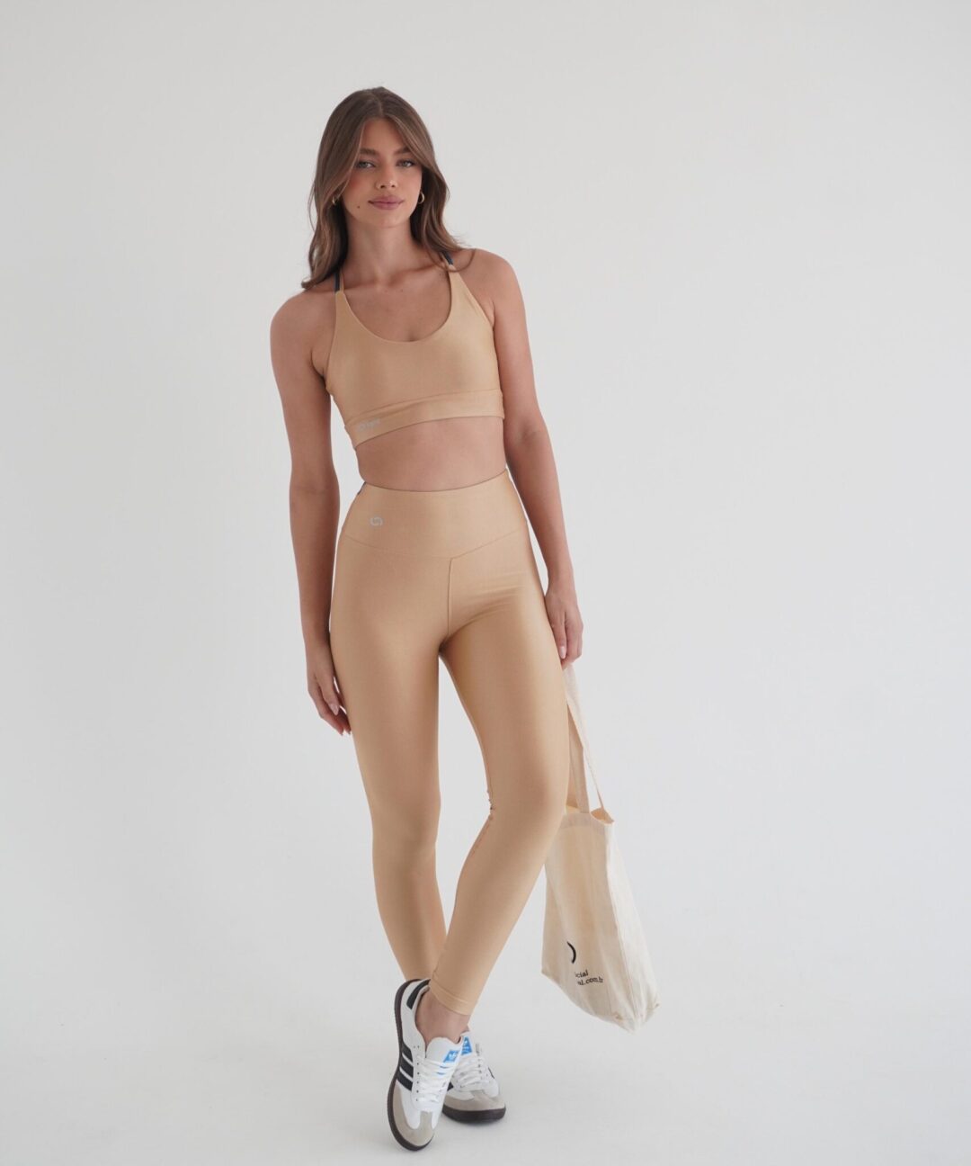 LEGGING ESSENCE CANELADA AREIA
