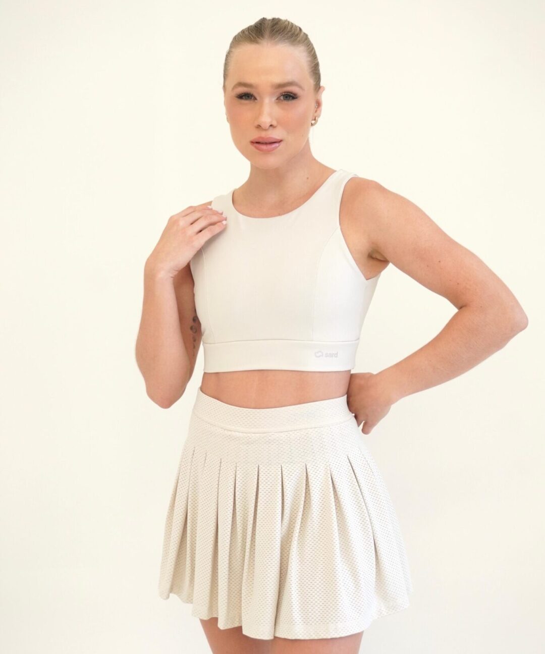 SHORT SAIA MINIMALIST BEGE MÁRMORE