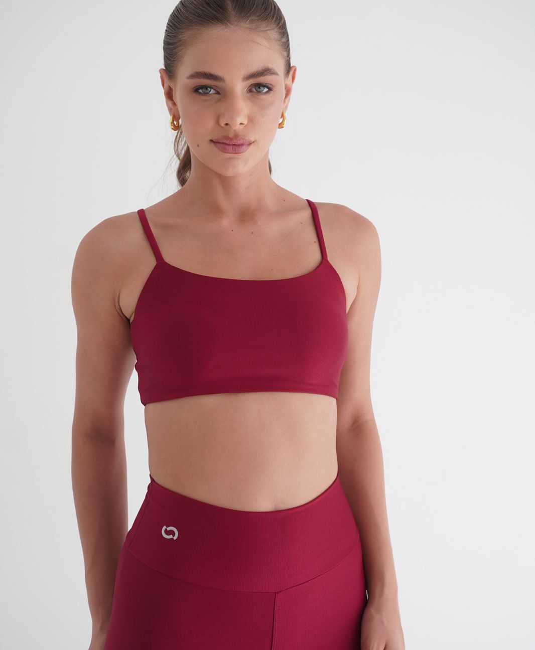 TOP NEW BASIC CANELADO VERMELHO CARMIM