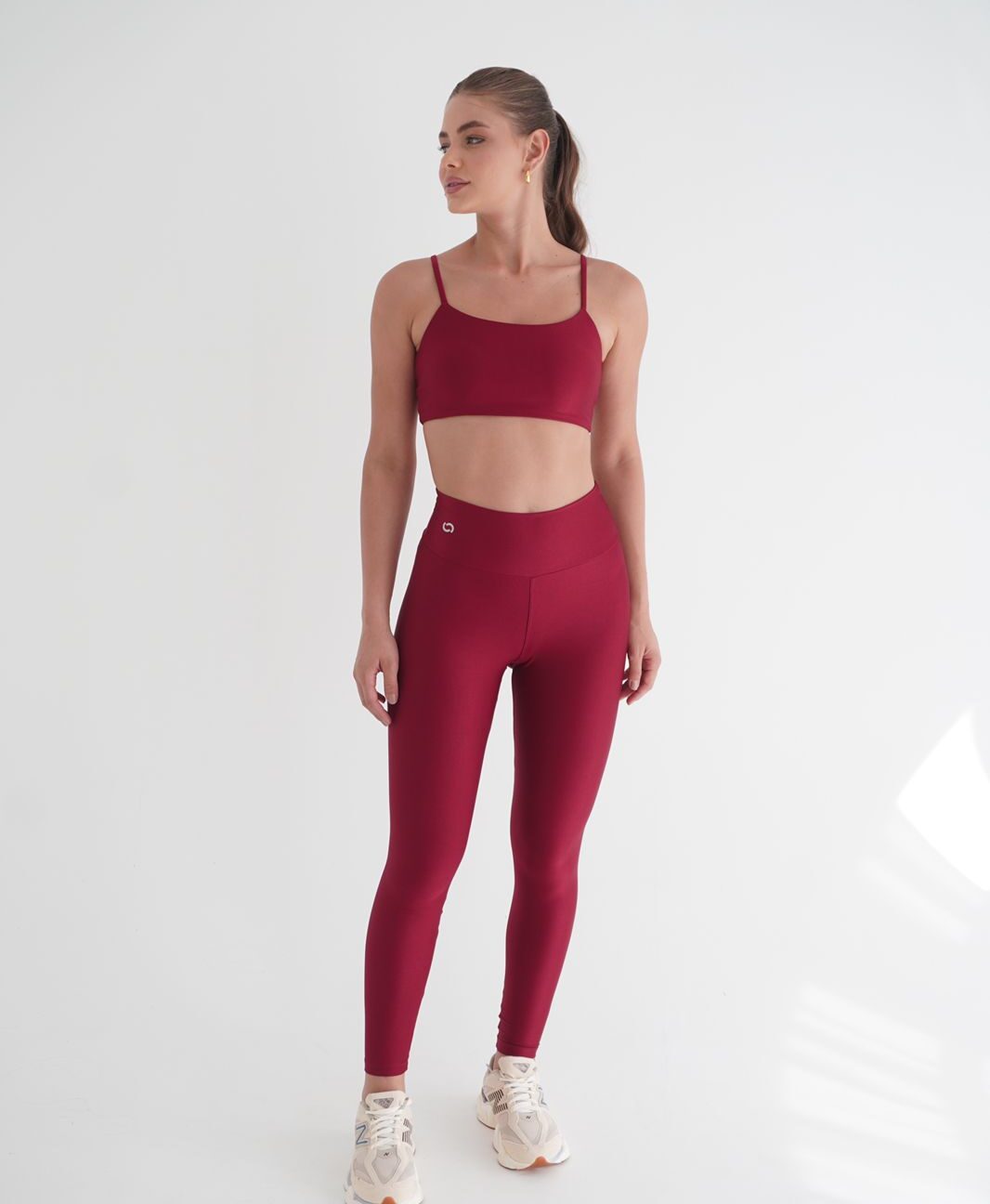 LEGGING BASIC CANELADA VERMELHO CARMIM