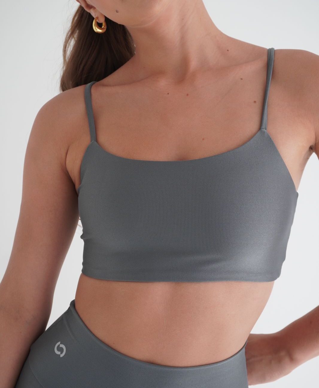 TOP NEW BASIC CANELADO CINZA