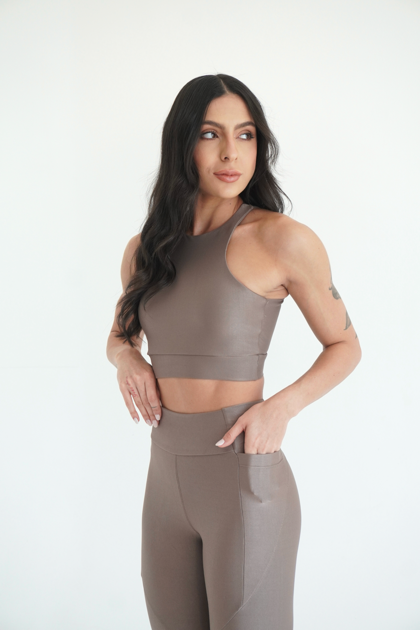 Alternative view de LEGGING HIT CANELADO CAPPUCCINO