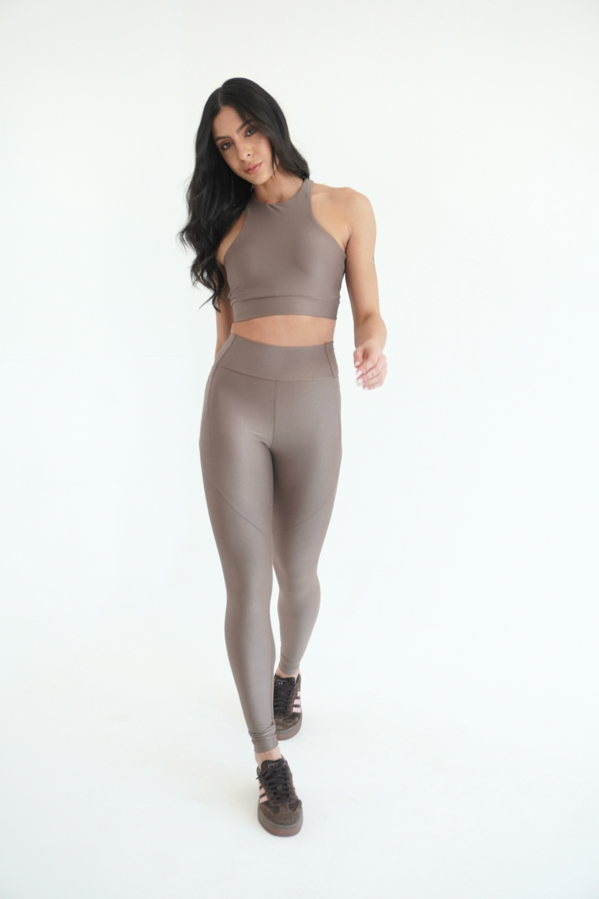 LEGGING HIT CANELADO CAPPUCCINO