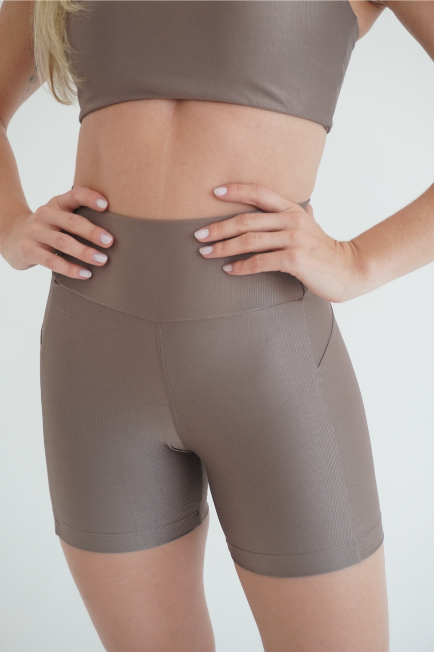 SHORT SMART  CANELADO CAPPUCCINO