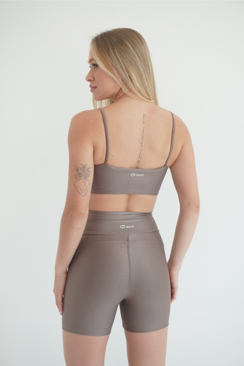 Alternative view de SHORT SMART  CANELADO CAPPUCCINO