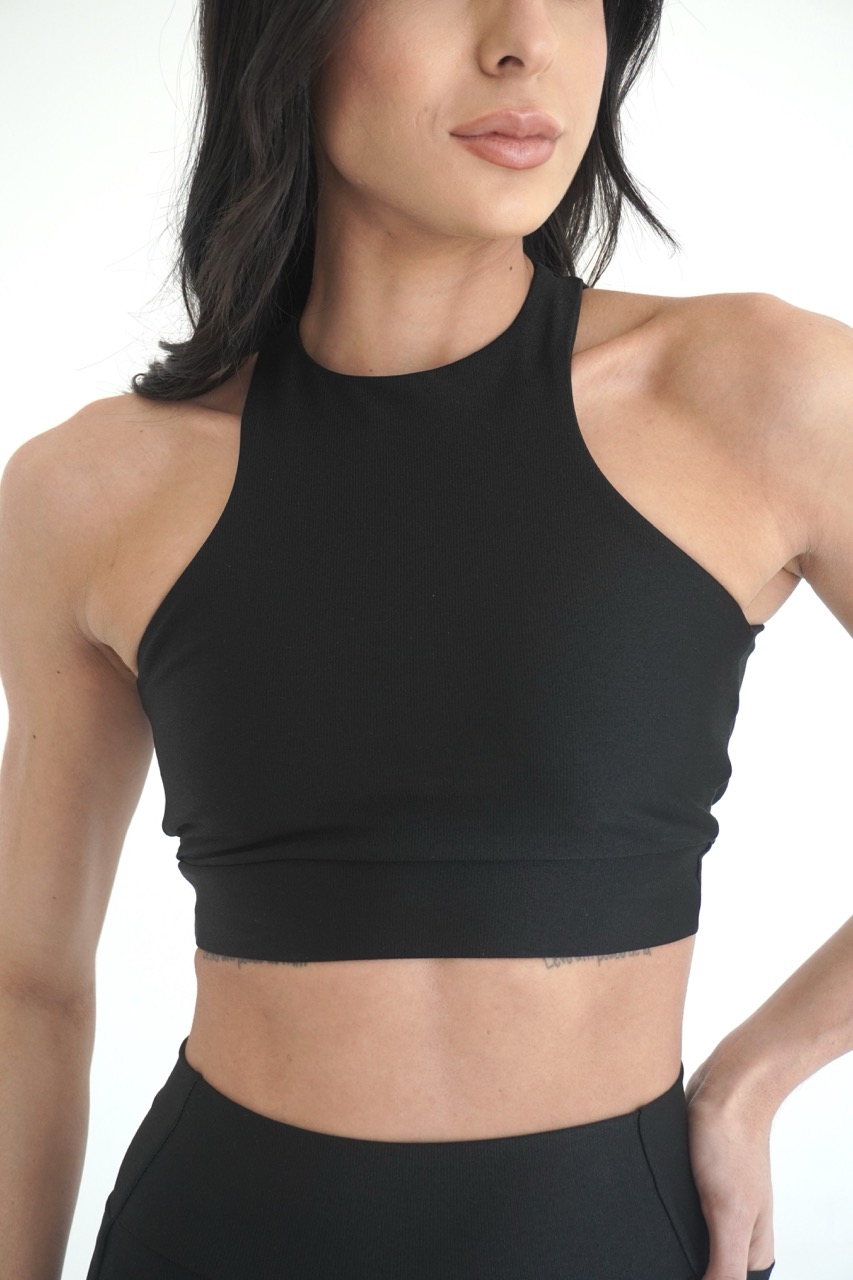 TOP URBAN CANELADO SUPER BLACK