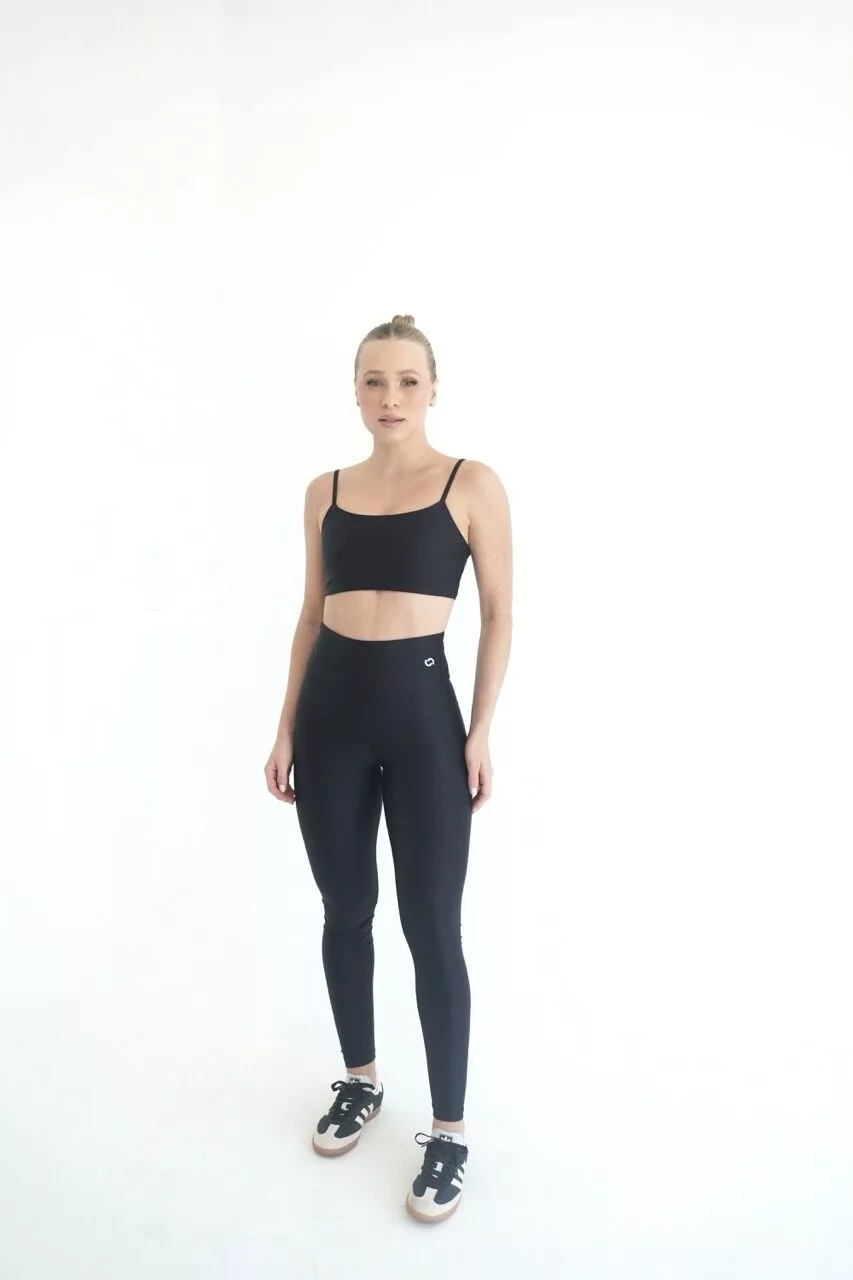 LEGGING BASIC CANELADO SUPER BLACK