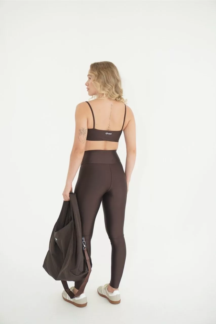 Alternative view de LEGGING BASIC CANELADO COFFEE