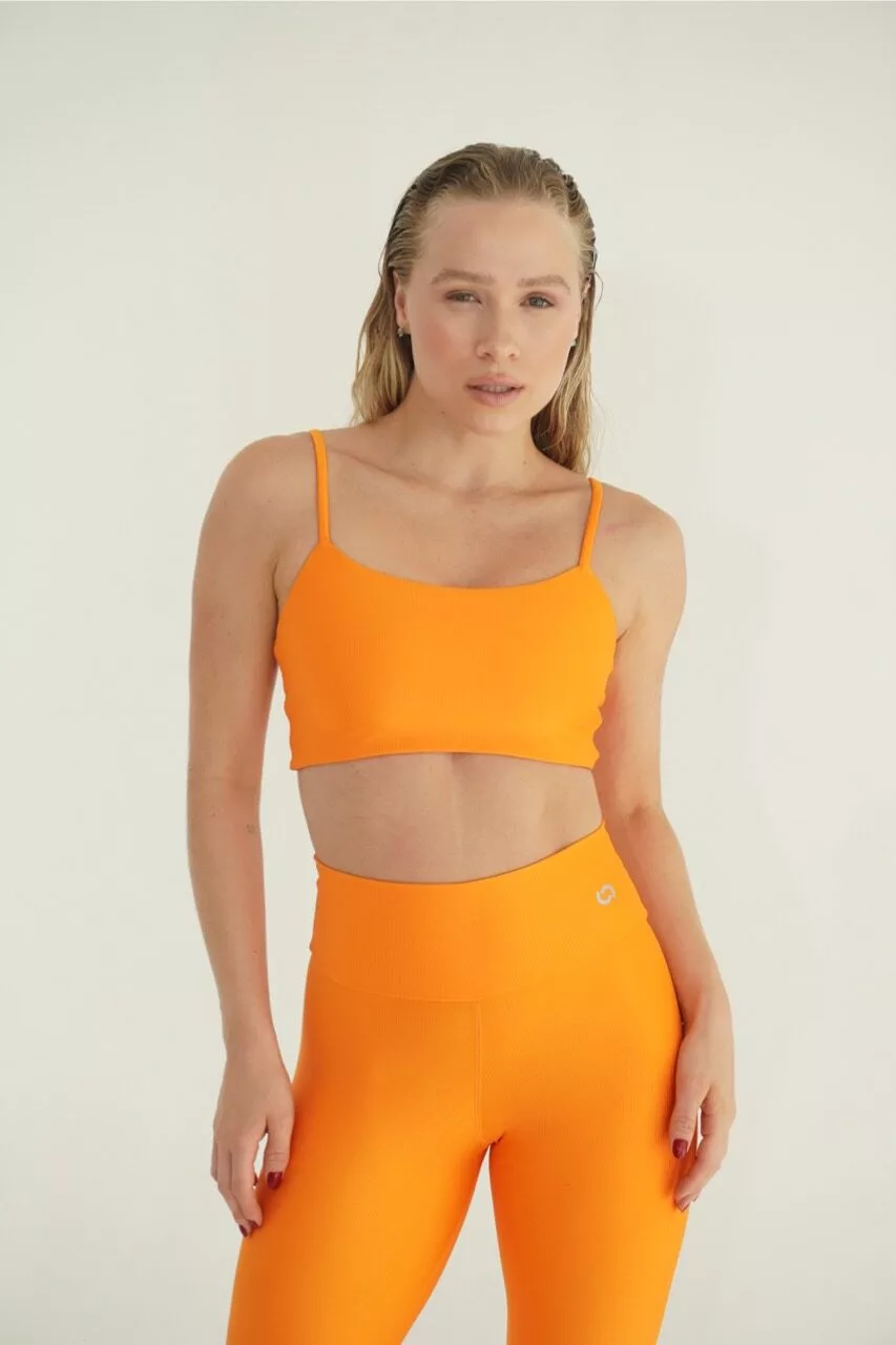 TOP NEW BASIC CANELADO MANGO