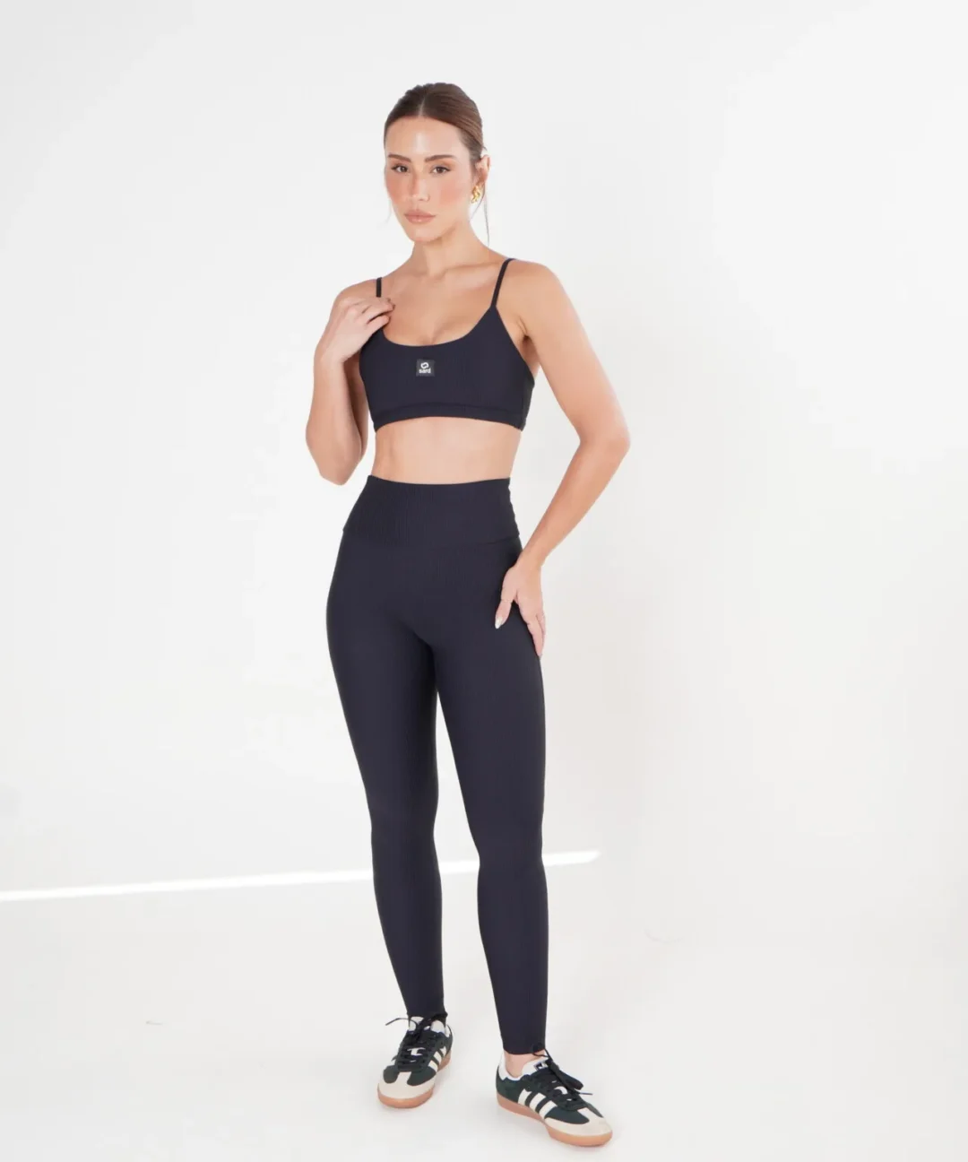 LEGGING CANELADO BALANCE PRETO