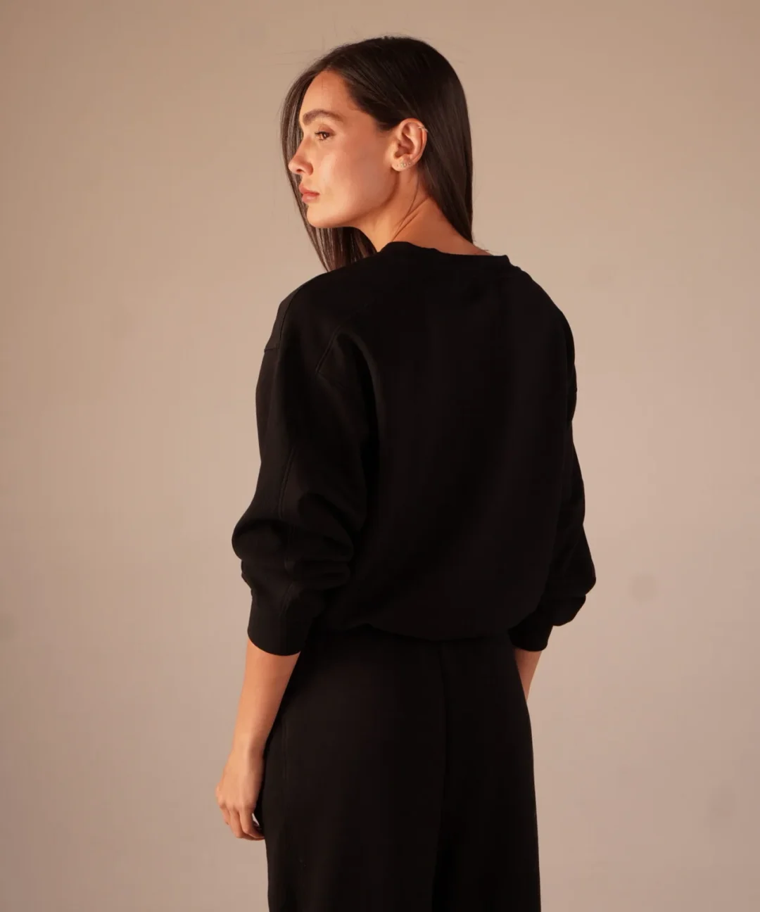 Alternative view de CONJUNTO RIB JOGGER BLACK