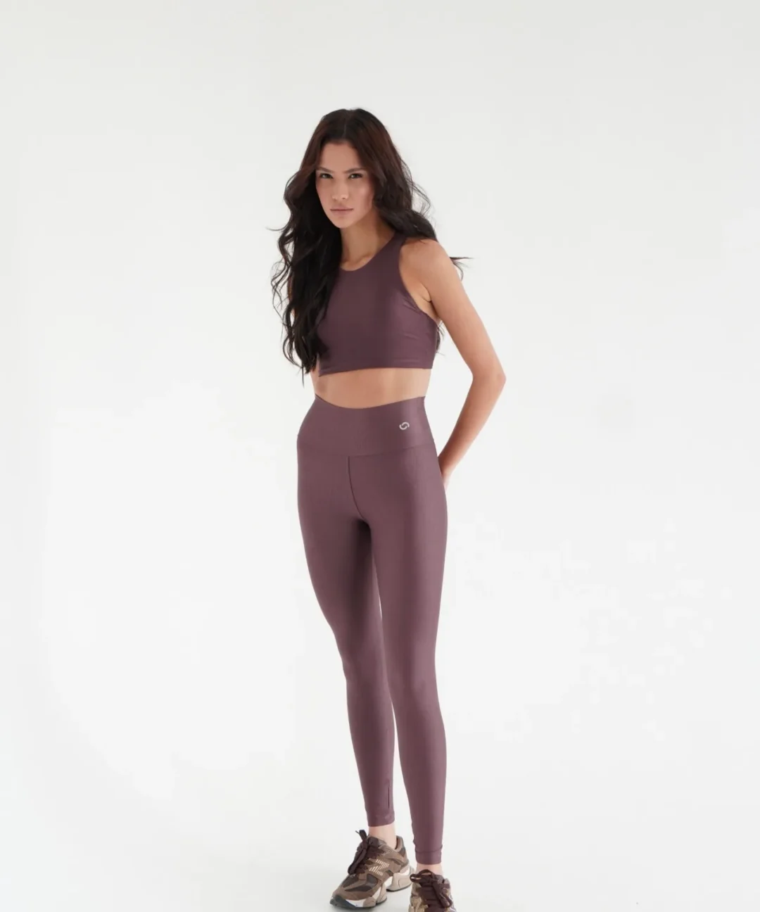 LEGGING BASIC CANELADO ÉBANO