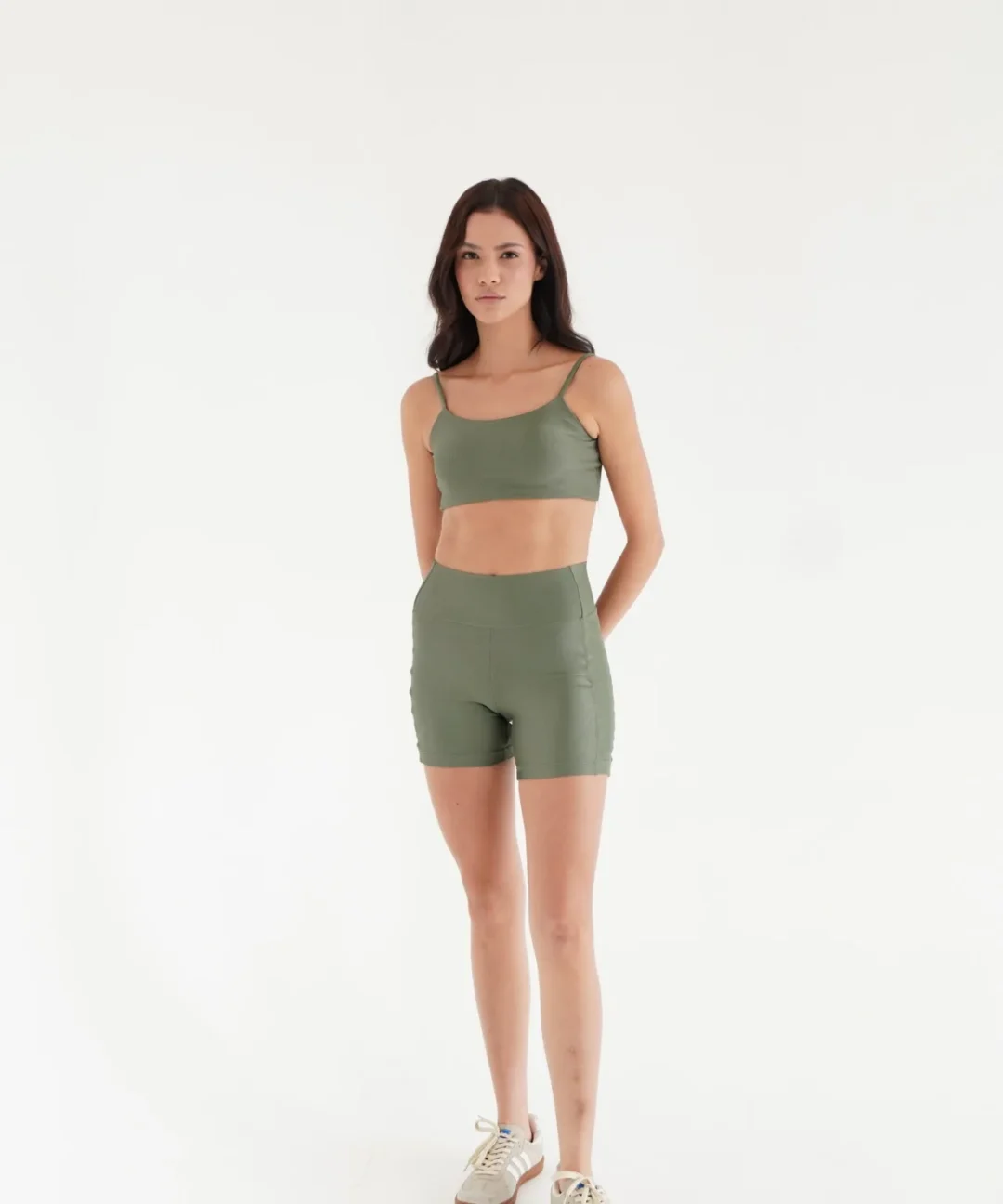 TOP NEW BASIC CANELADO VERDE CROCO