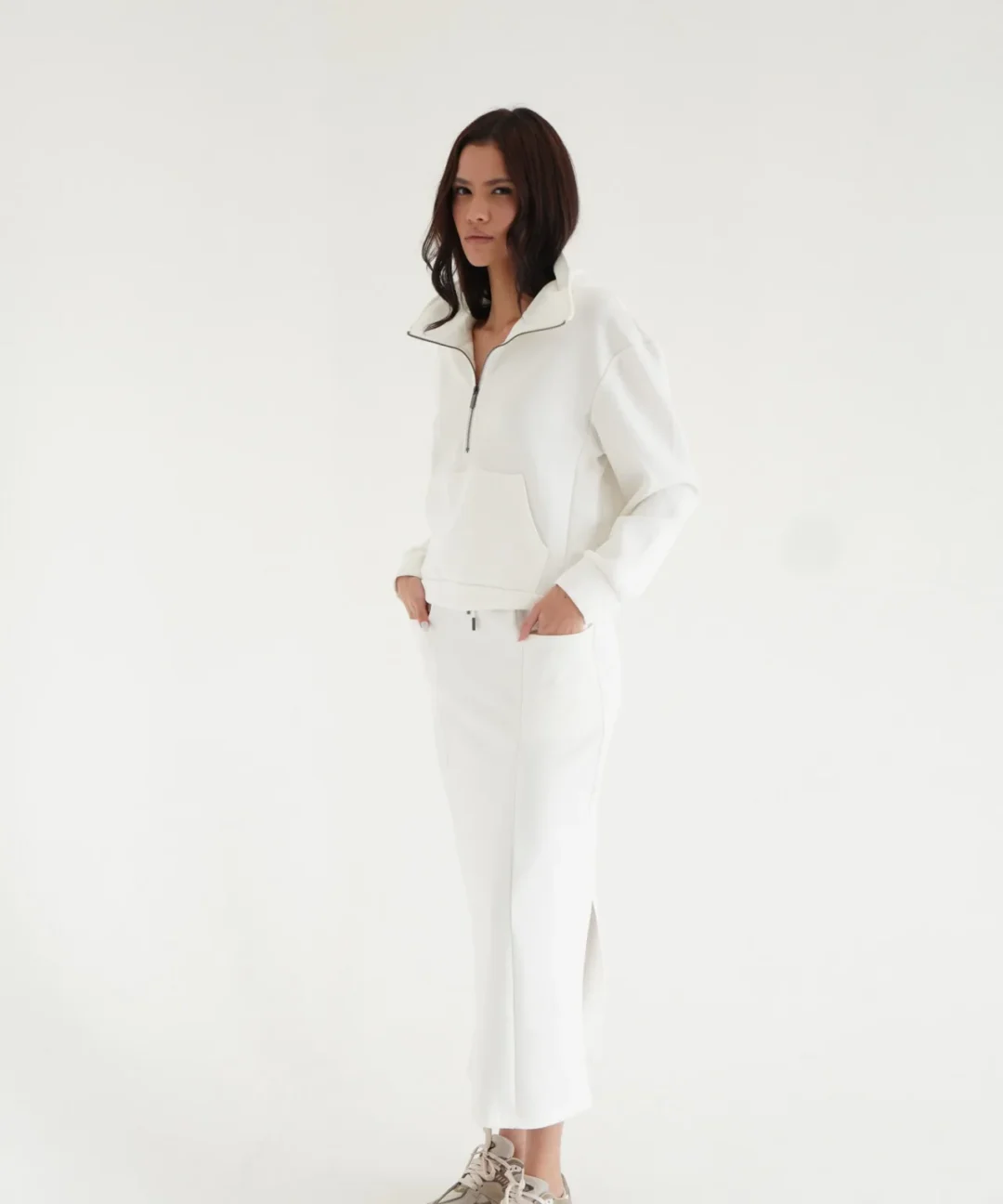 CONJUNTO LONG SKIRT OFF WHITE