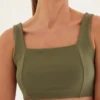 TOP SLIM  ARMY GREEN