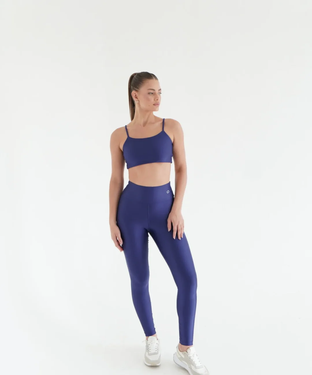 LEGGING BASIC CANELADO AZUL MARINHO