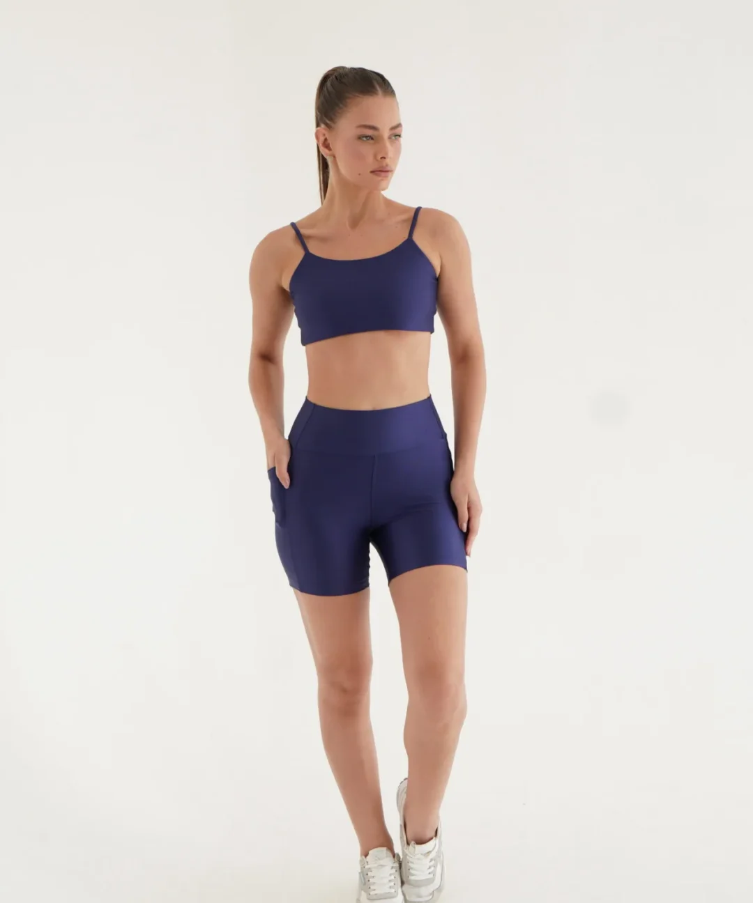 SHORT NATURALLY  CANELADO AZUL MARINHO